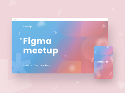 zaDesign - New event visuals - III blue brand community cover art event event design figma figmadesign graphic instagram post instagram stories invitation meetup pastel colors pink visual
