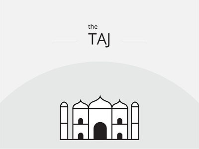 icon of the taj mahal graphic design illustration