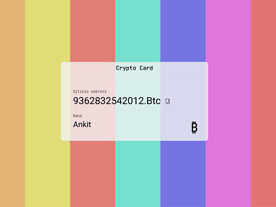 Crypto card ! design illustration vector