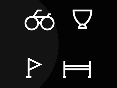 Bycycle racing icon design