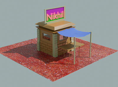 Small Shop 3d design illustration