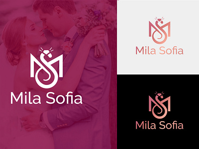 MS monogram logo wedding concept