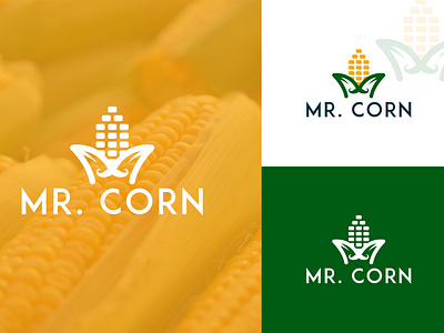 MR. Corn M + corn monogram logo brand mark branding business logo design logo m corn logo m corn monogram m logo minimalist logo monogram monogram logo