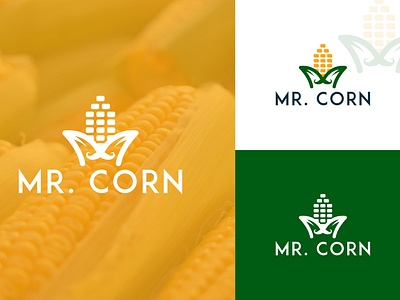 MR. Corn M + corn monogram logo