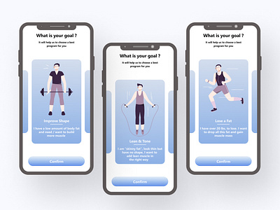 Fitness App Mobile Design graphic design ui
