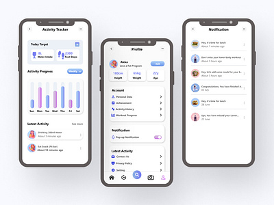Fitness App Mobile Design