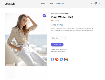 LifeStyle E-Commerce Website Design - UX/UI Design graphic design ui ux web webdesign