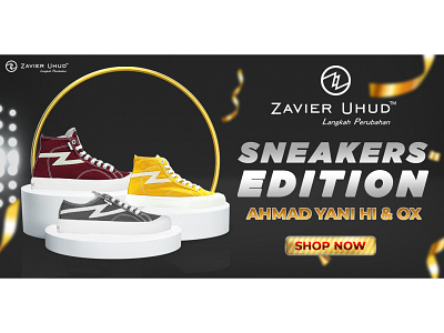 Web header - Shoe shop landing page branding graphic design
