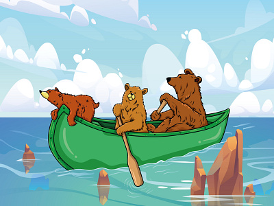 Bear Family Illustration