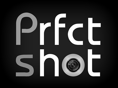 Perfectshot Logo black bw camera lens logo perfectshot white