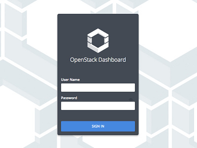 Openstack Dashboard Login Page