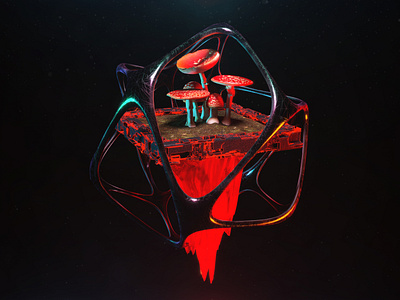 I know that you're smart You mentioned it before 3d acid amanita c4d cyberpunk daily futurism futuristic glow mushrooms neon neuro psychedelic quixel reflection render sci fi surrealism techno trippy