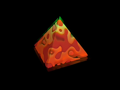 Pizza Pyramid 3d abstract ai animation artificial cheese geometry holographic illustration iridescent looping lucid motion neon neural pizza psychedelic pyramid render sausage