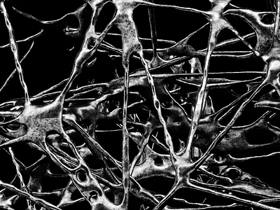 .:Abstract metallic plexus:. 3d abstract artwork blackandwhite branding chrome graphic design header horror metallic neural network organic plexus procedural render scratches