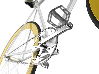 Fixed bike render 3d bike bycicle cgi chain fixed metal product render ride wheels