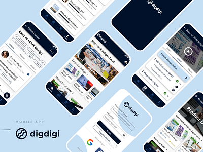 Digdigi, E-learning Platform app design mobile ui ux