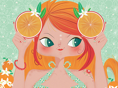 Illustration for "Limonada" Magazine - Peru cover cute girl illustration magazine orange