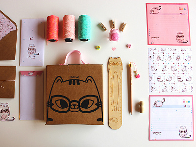 Pochoclo The Cat - Illustrated Stationery Kit