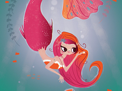 Pearl character design cute girl illustrated girls illustration kawaii mermaid pearl sea under water