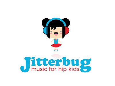 Logotype for client Jitterbug cute graphic design identity illustration kawaii logotype