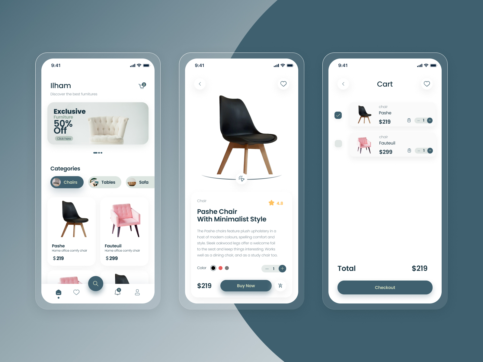 Furniture App by ArcSky on Dribbble