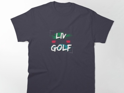 Liv Golf T-shirt 2d black branding clothing colorful creative design fashion font golf graphic design illustration mockup simple sport t shirt tshirt typography