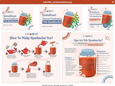 Infographic Poster of Kombucha Tea graphic design illustration infographic kombuchatea poster
