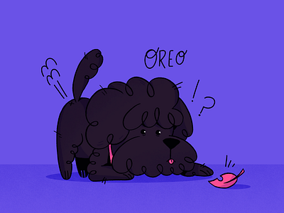 Oreo animal cartoon dog doodle fart illustration puppy