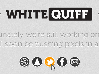 THEWHITEQUIFF LOGO. black design grey logo orange pixel portfolio quiff web white