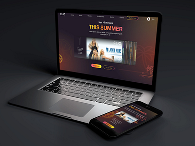 Movies streaming platform: promo page