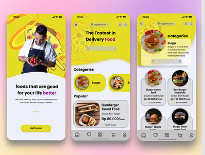 Food App mobile app ui ux