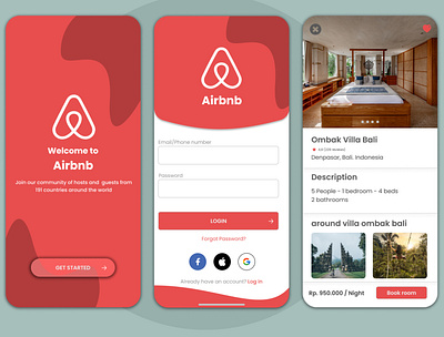 Redesign Airbnb App app design ui ux