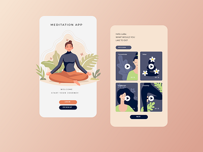 Meditation App app design meditation app ui ux