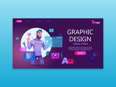 Landing Page for Graphic Design Website