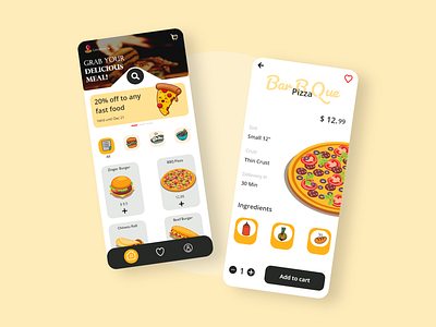 Food Delivery App app branding design food app food delivery app illustration pizza app resturant app ui ux