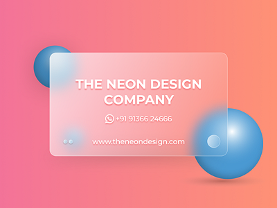 Glassmorphic Business Card Design 3d 3d illustration branding business card figma glassmorphism graphic design modern design