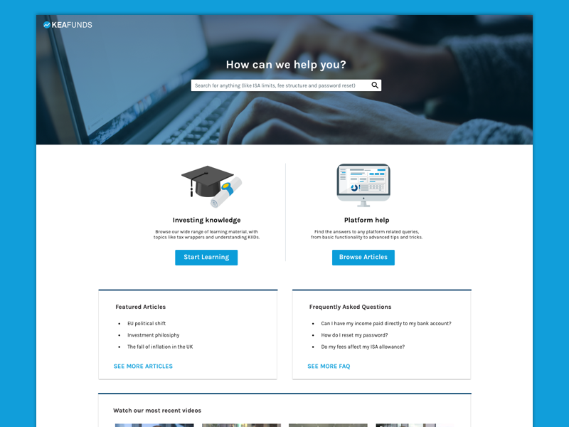 Investing Help Centre mortar board hat imac support customer banking zendesk help blue bank investing help centre