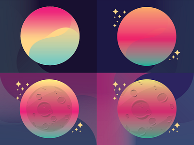 Download Moon Phases Designs Themes Templates And Downloadable Graphic Elements On Dribbble