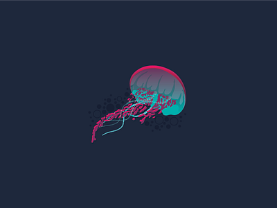 You Jelly? bubbles color gradient jellyfish ocean sea underwater