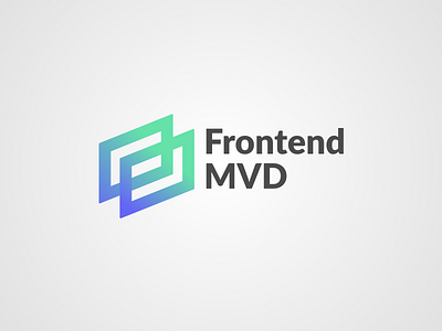 Frontend Meetup MVD · Logo branding gradient iso logo logo concept meetup