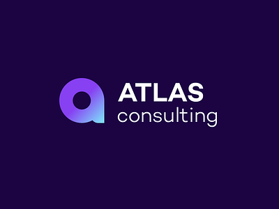 ATLAS Consulting branding gradient iso logo logo concept logo design logo exploration