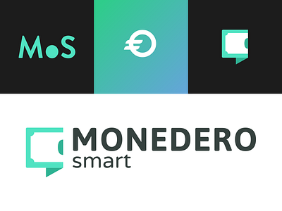 MONEDEROsmart Logo branding finance gradient green iso logo logo concept logo design logo designer logo draft logo exploration logotype