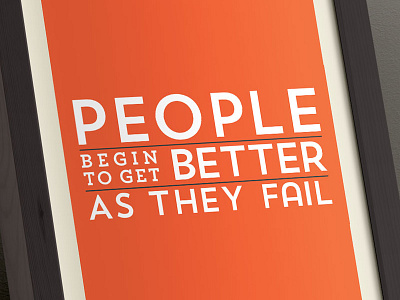 People Begin to get Better as They Fail poster