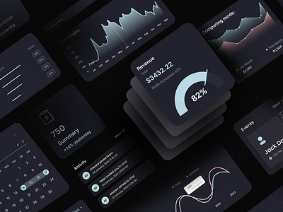 UI KIT | DARK MODE | DASHBOARD COMPONENTS