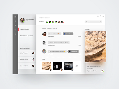 Fluent Design app collaboration desktop fluent fluent design interface microsoft slack team ui windows windows 10