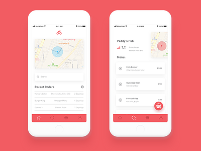 Food Delivery Application app clean daily ui delivery food interface mobile practice ui