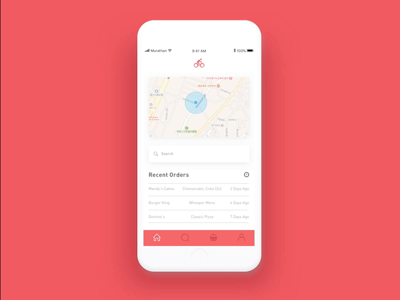 Food Delivery Application - Interactions app clean daily ui delivery food interface mobile practice protopie ui