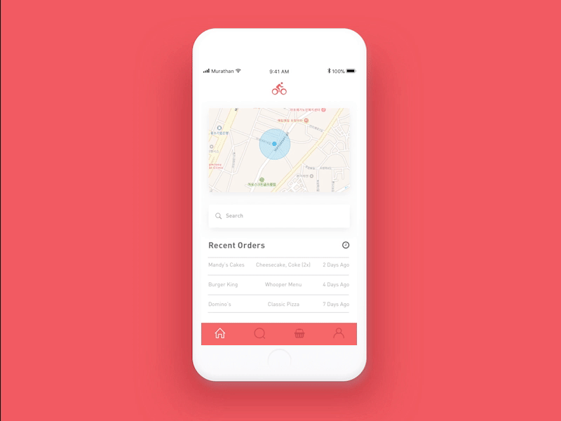 Food Delivery Application - Interactions