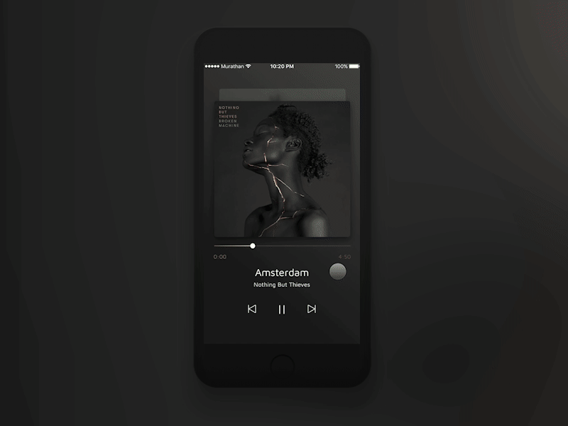 Music Player - Interactions app clean daily ui interface mobile music music player player playlist practice protopie ui