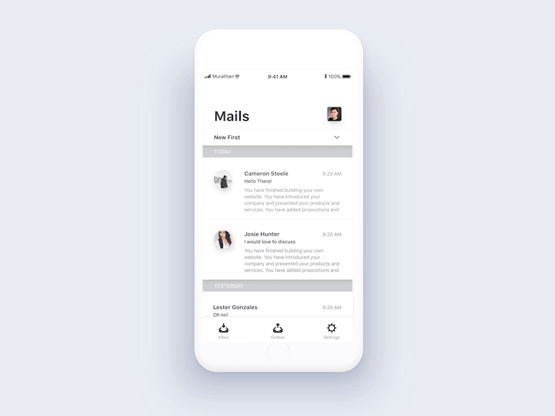 Mail Client - Made with MBC Design System